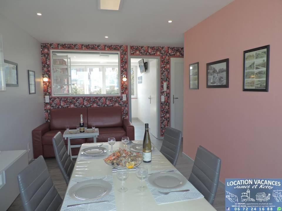 ESPLANADE FRONT DE MER 109 1er Etage Lit fait wifi Parking Le Tréport Exterior foto